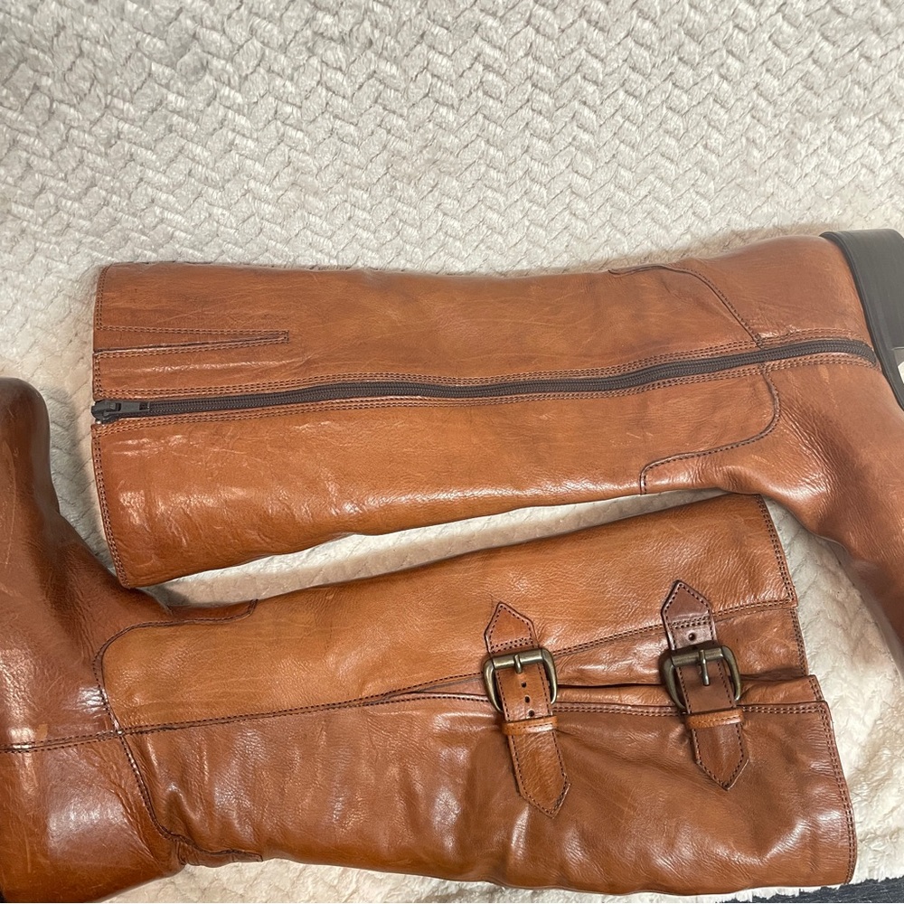 Clarks Womens 7.5 M‎ Mullin Spice Brown Leather Knee High Riding Boot Equestrian - Picture 8 of 16